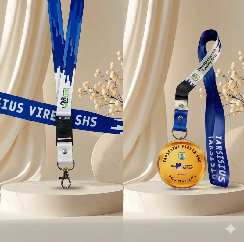 Koleksi Best Seller Custom - Cetak Lanyard Wisuda Custom / Tali ID Card Panitia Kelulusan Sekolah & Kampus - Rednine Shop